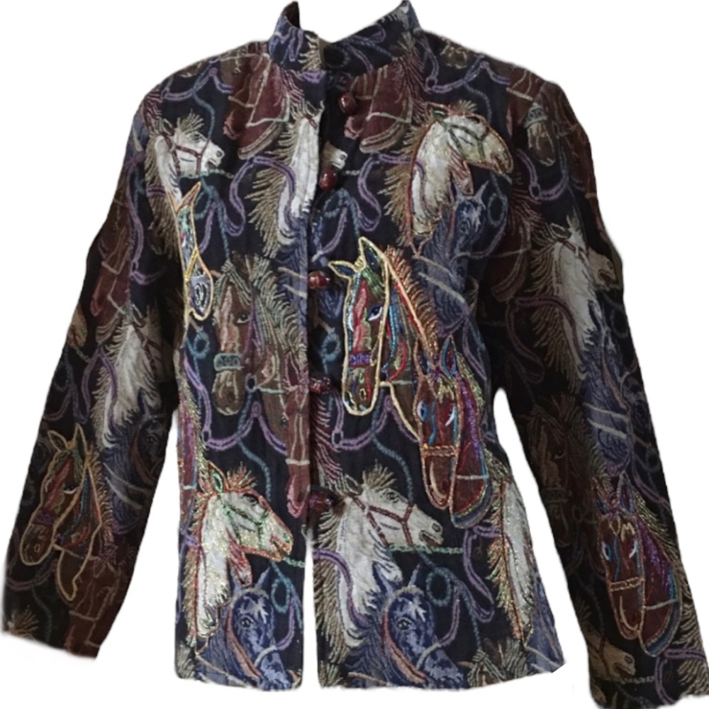 Daniel K Beautiful Tapestry Horse Jacket / Blazer